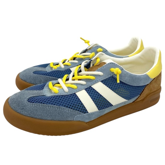 Steve Madden Verdict Blue Multi Suede Leather Lace Up Sneakers - Picture 1 of 11